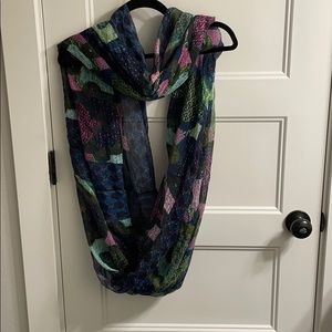 Jewel tone infinity scarf